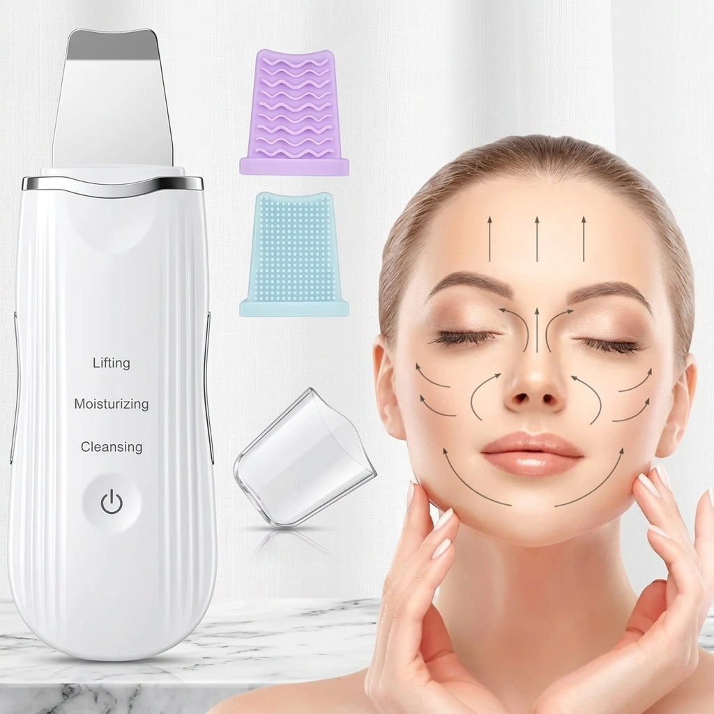 Espátula Facial Ultrasónica Ionizante – Limpieza Profunda Anti-Edad