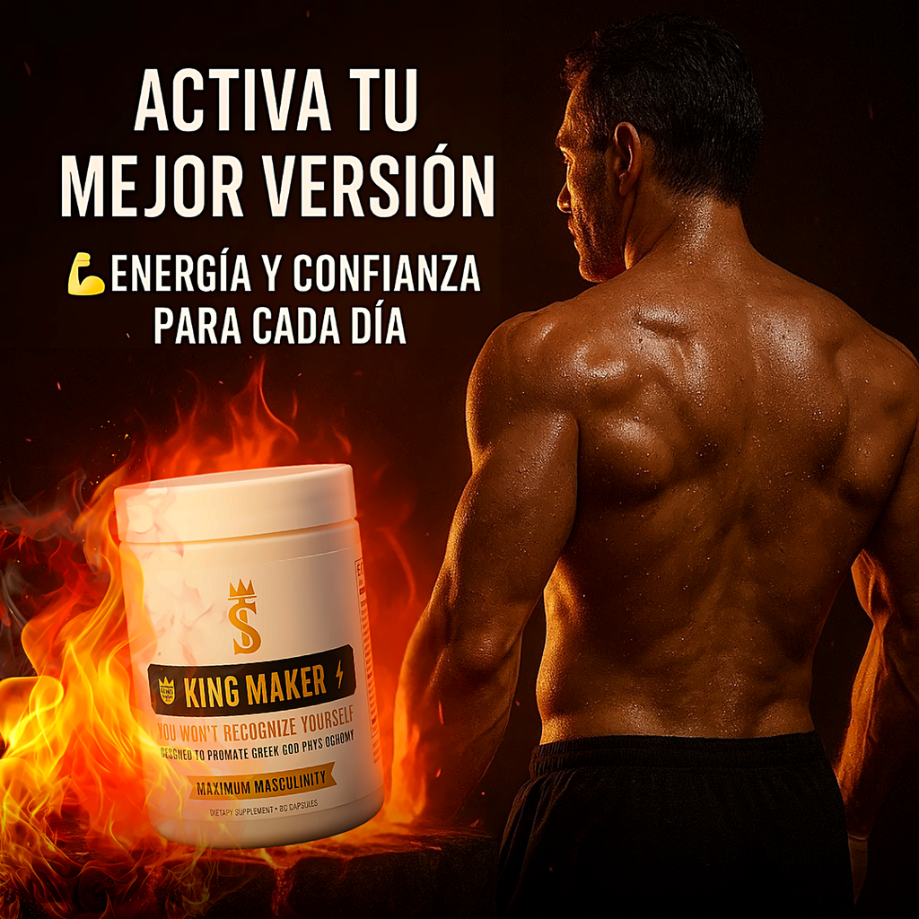 King Maker® – Suplemento Masculino 13 en 1 | Fuerza, Energía y Testosterona Natural