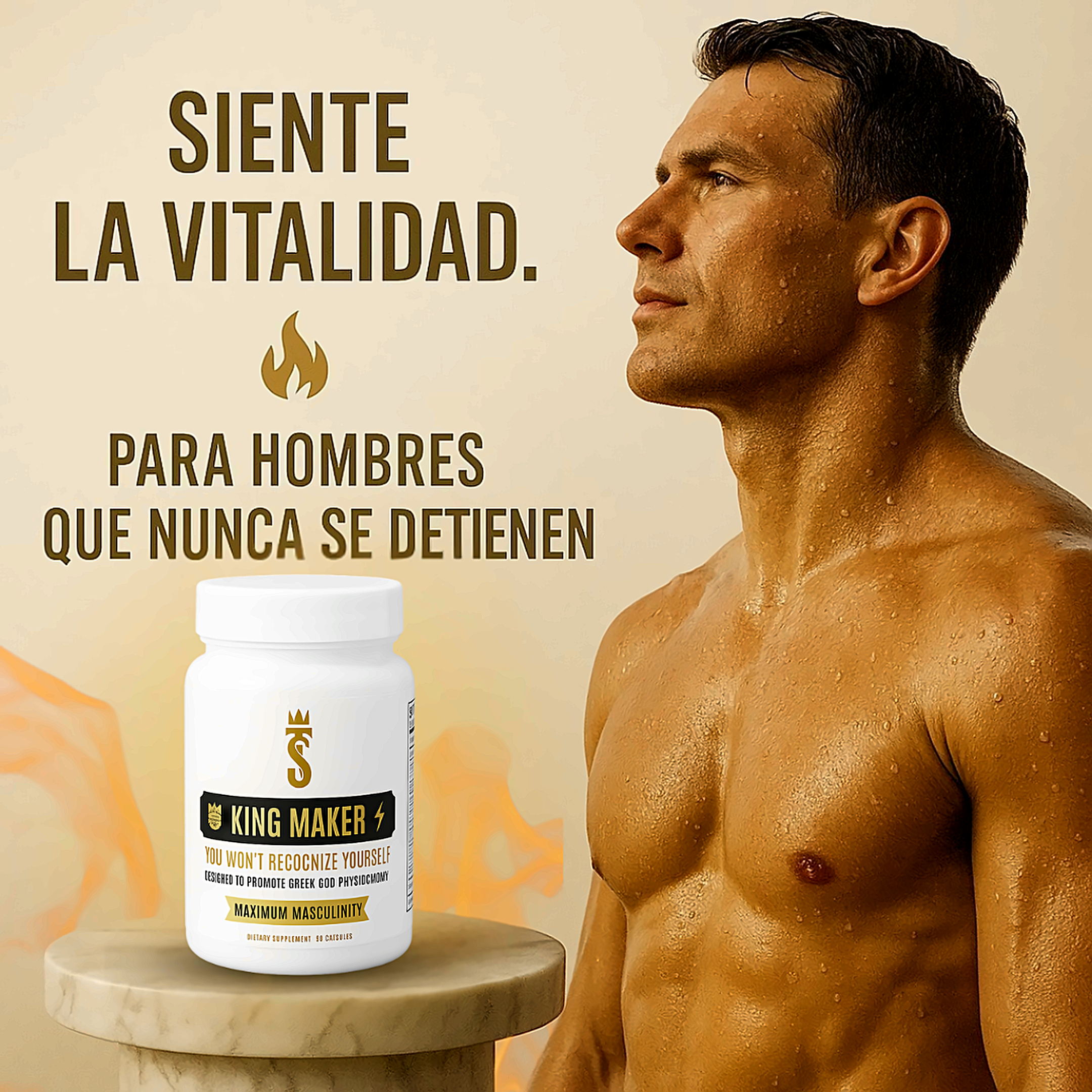 King Maker® – Suplemento Masculino 13 en 1 | Fuerza, Energía y Testosterona Natural